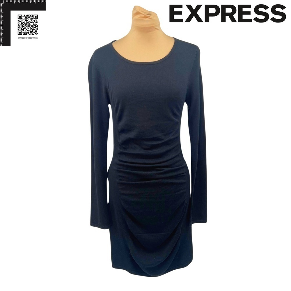 Medium NWT Express Black Long Sleeve Knit Dress